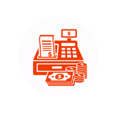 Cash counters with receipt printing
